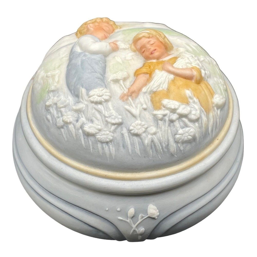 VTG AVON Golden Dreams Porcelain Music Trinket Box ‘85 Sunshine of My Life